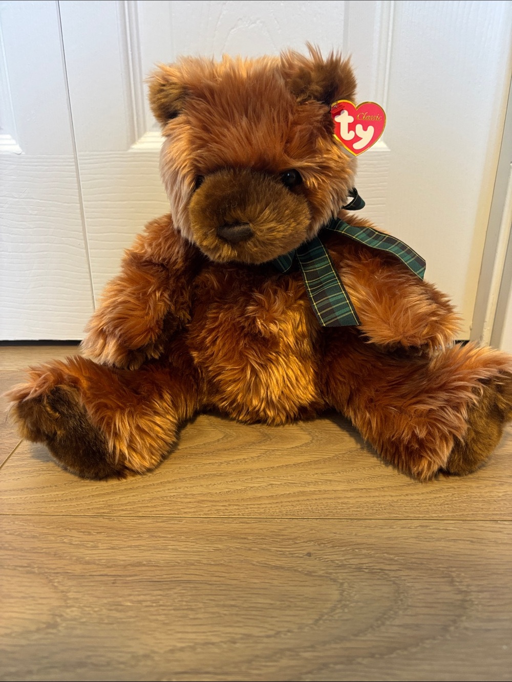 Ty Classic "Baby Auburn" Plush Bear - With Tags (Beanie Style)